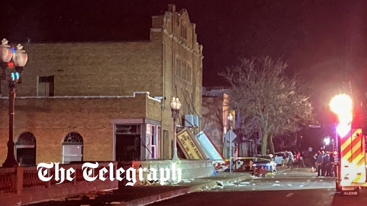 Fatal roof collapse at Illinois gig as tornado storm system rips through US