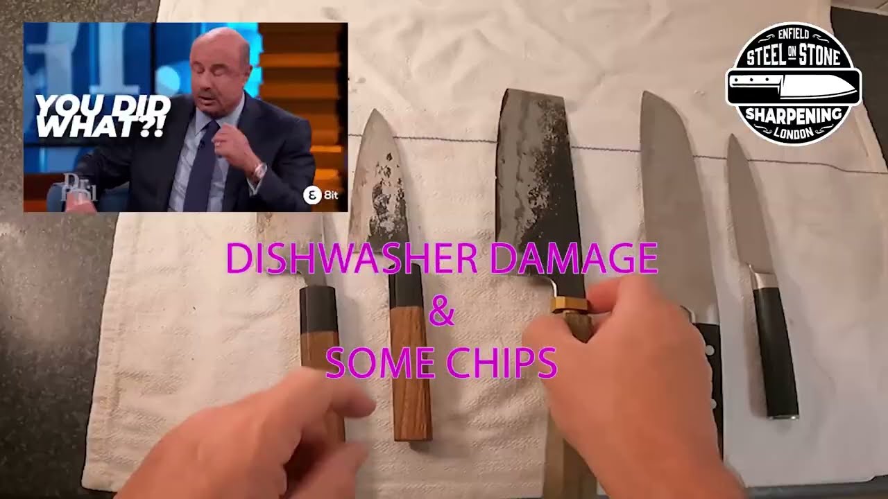 Blenheim Forge Nikiri knife fixing handle and sharpen #satisfying #kitchenknives #food