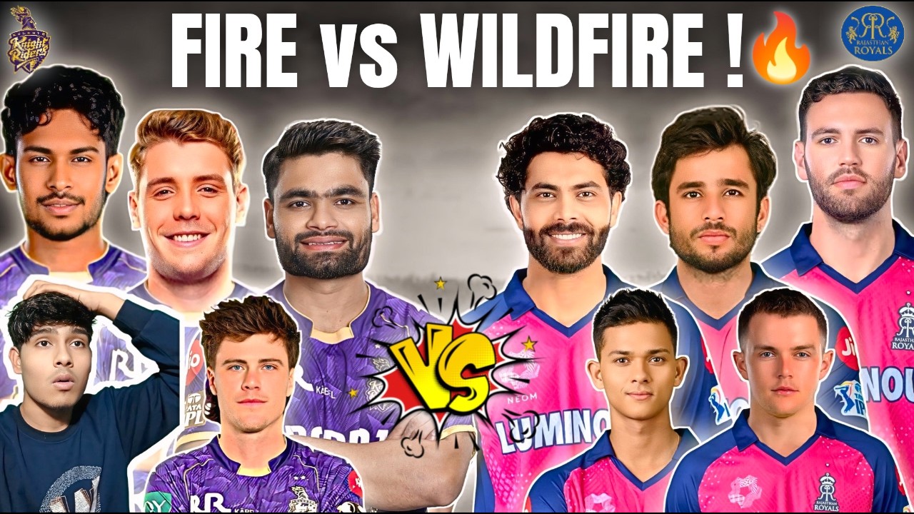 IPL 2026 : KKR vs RR Playing 11 Comparison🔥- Who wins Battle? Who is Strongest?🤔