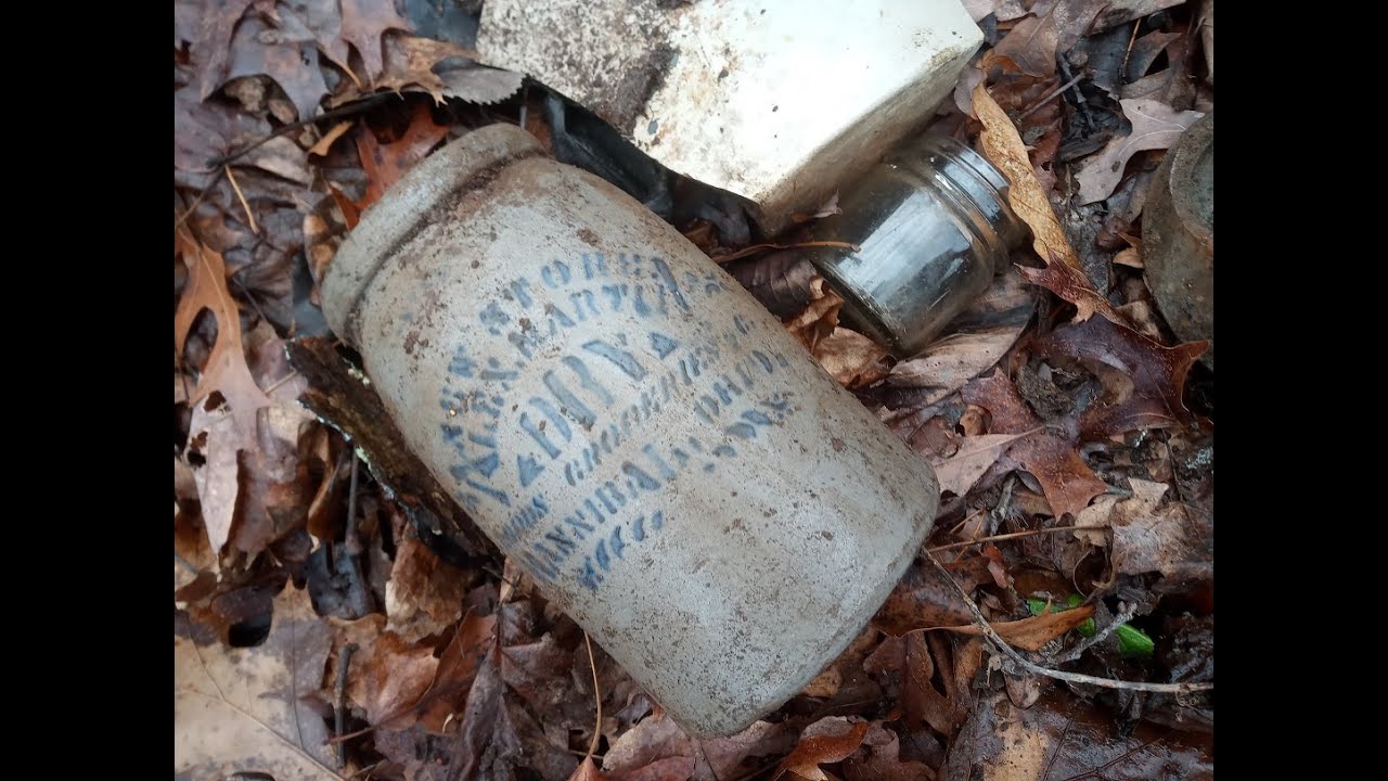 Bottle Digging - FIND OF A LIFETIME - Hannibal Ohio Crock - Trash Picking - Metal Detecting