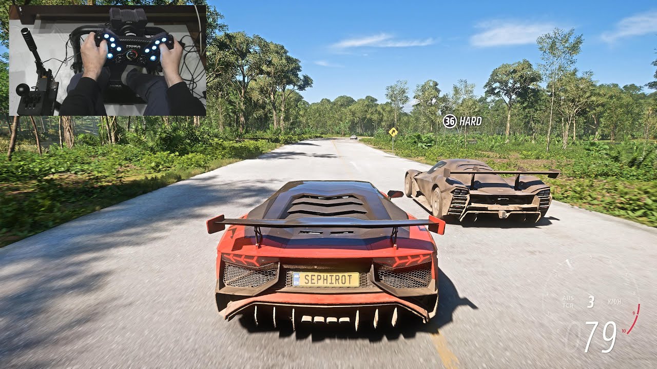 1200HP Lamborghini Aventador SVJ | Forza Horizon 5 | Moza RS5 gameplay