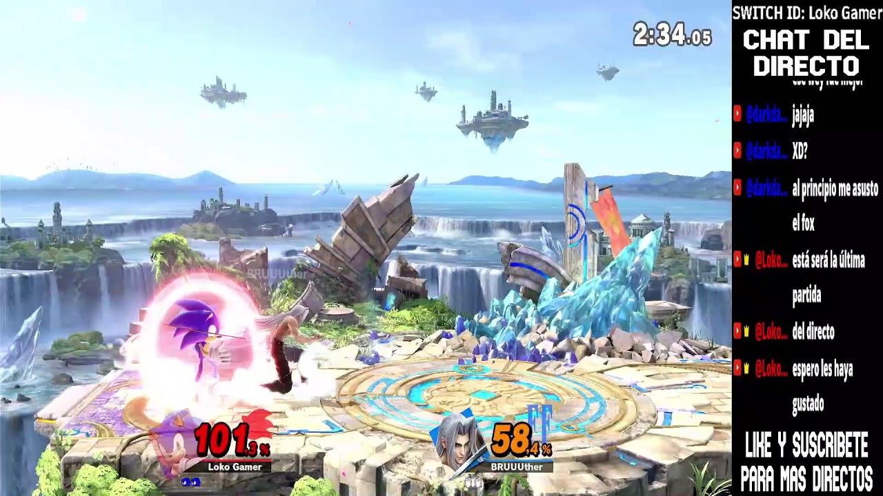 Jugando Super Smash Bros Ultimate Online