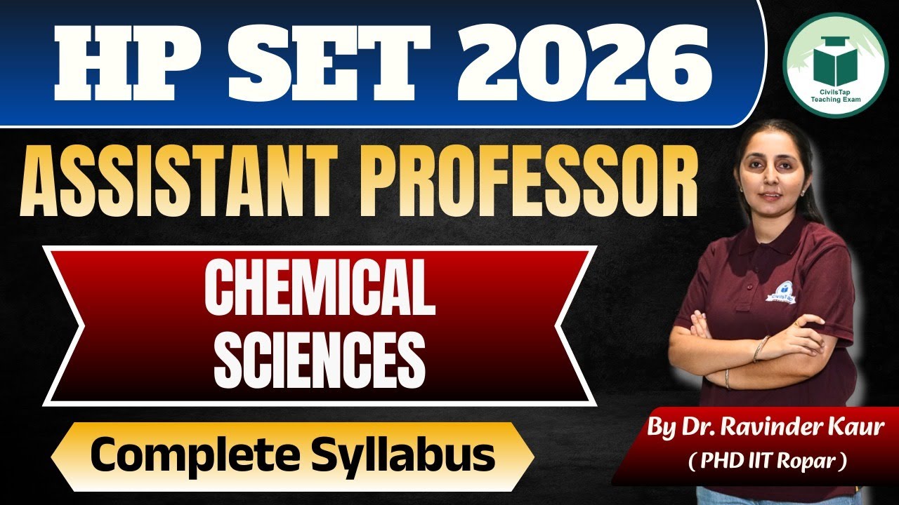 HP SET 2026 🔥 Assistant Professor | Chemical Science | Complete Syllabus | Civilstap