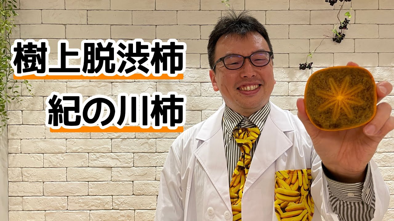【 樹上脱渋柿 】 黒くて最高に甘い芸術品　紀の川柿