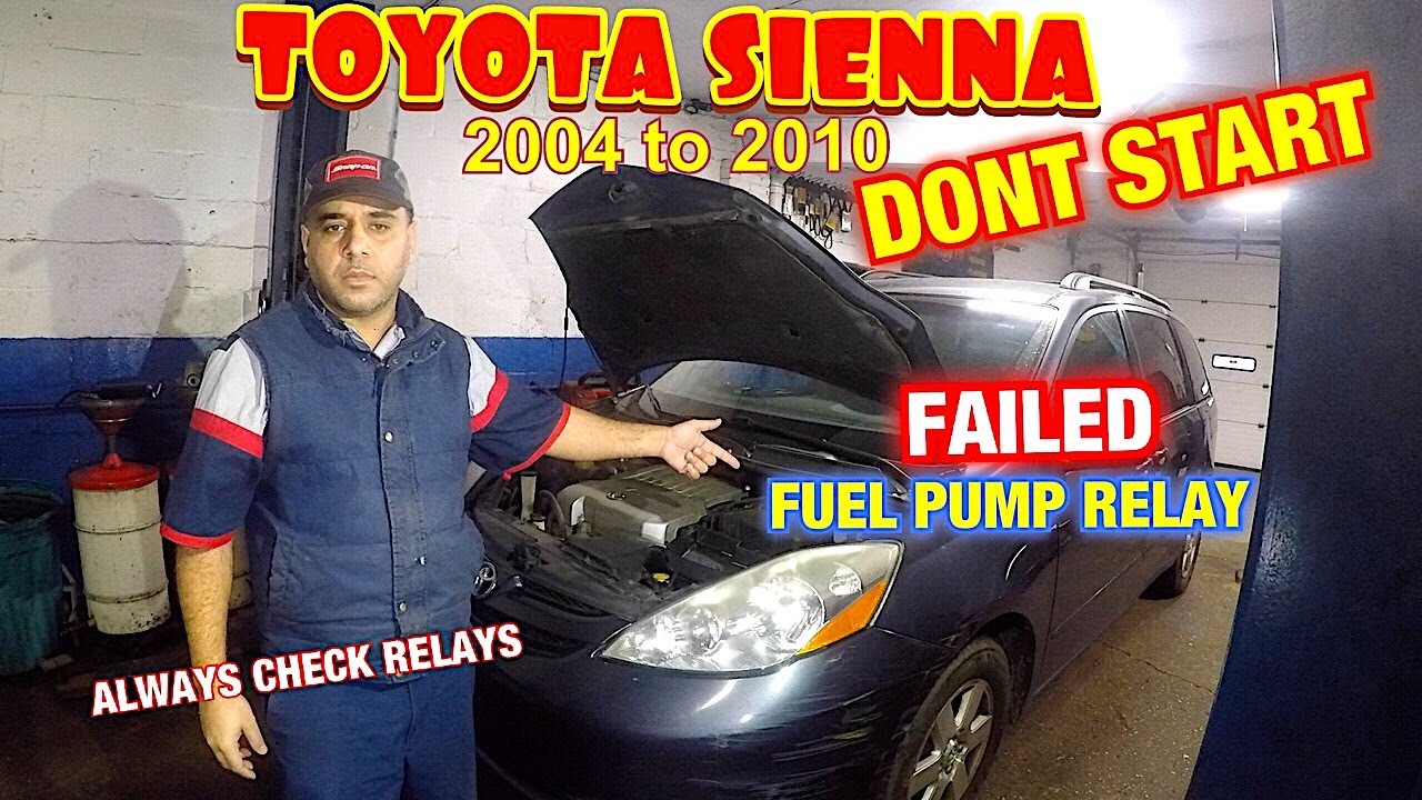 Toyota Sienna no start 2004 to 2010 Possible cause BAD fuel pump relay,  relay part number