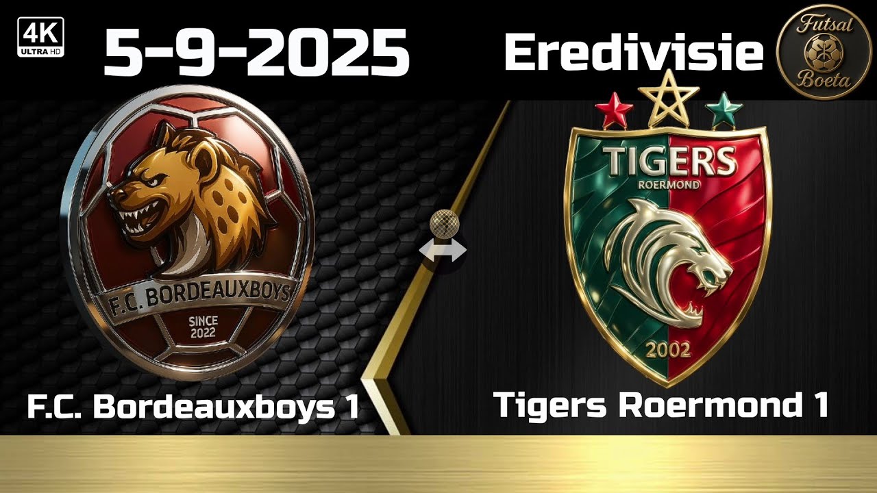 Eredivisie: FC Bordeauxboys 1  - Tigers Roermond 1     (5-9-2025)