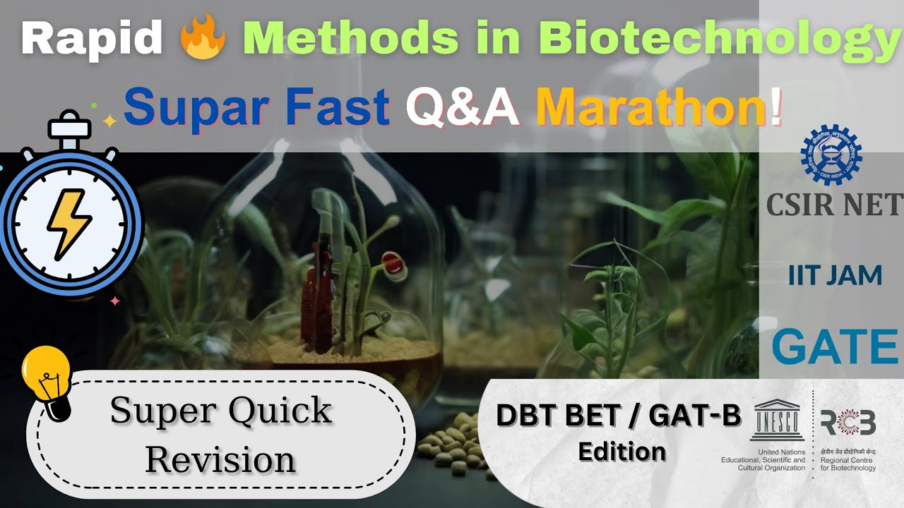 Ace Your DBT BET/GATB Exam: Methods in Biotechnology Q&N 🧠#exam #dbt