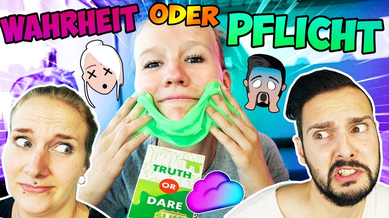 WAHRHEIT ODER PFLICHT SLIME CHALLENGE Kathis ekliger Bart aus Schleim &Kaans Socken voll mit Schleim