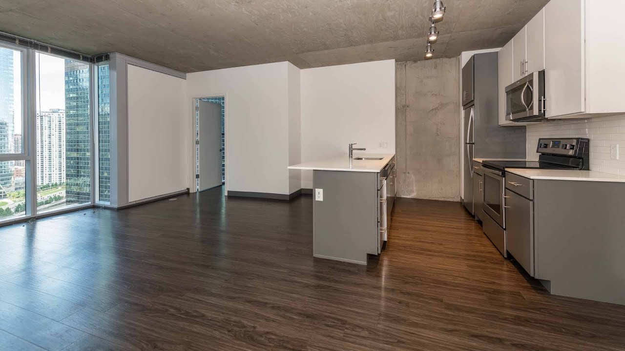 A west-view 2-bedroom, 2-bath at the Loop's bold new Linea apartments