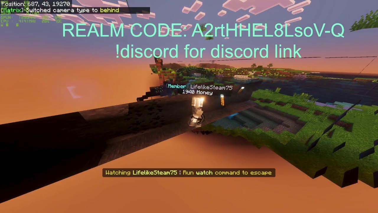 REALM CODE MINECRAFT SURVIVAL (ANYONE CAN JOIN)