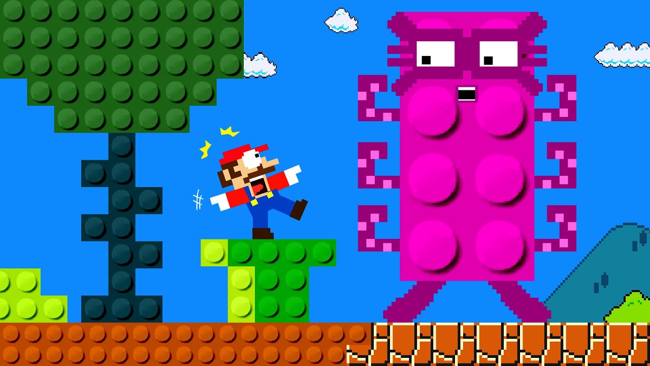 Finish the pattern? Mario and Number 8 Escape the Giant LEGO Maze | Game Animation