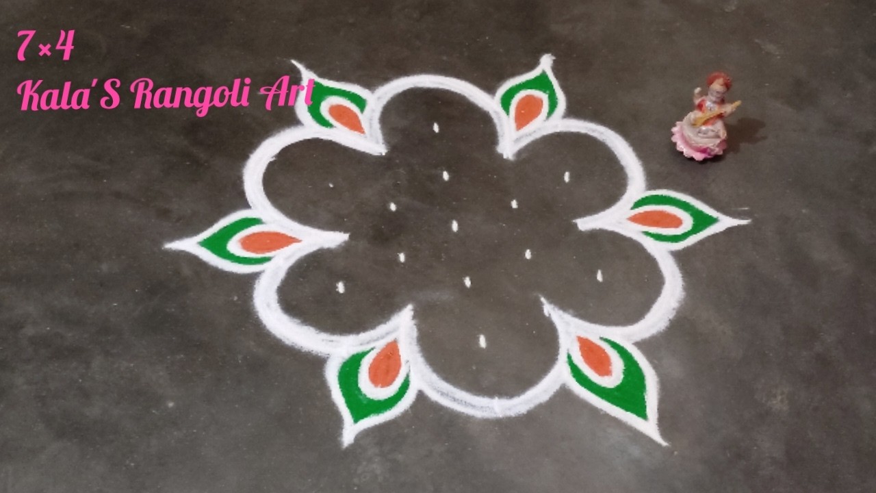 Simple Star Rangoli designs 🌺 7×4 Dot ugadi Special Muggulu 🌺 New Star kolangal 🌺 Chukkala Muggulu