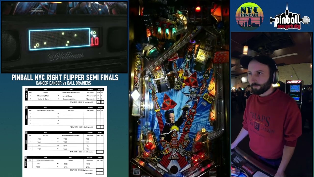 Pinball NYC Right Flipper (Tuesday) Semi Finals