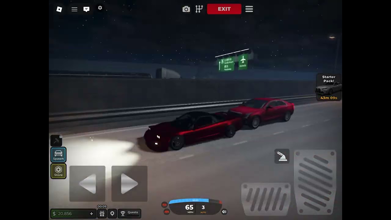 I driving a car at highway 🛣️. And the name of the game is racing highway!