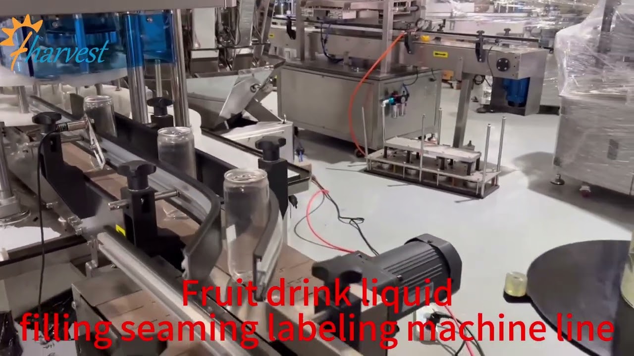 Automatic Fruit Drink Beverage Can Filling Seaming Labeling Machine Packaging Line, Soda Can Sealer