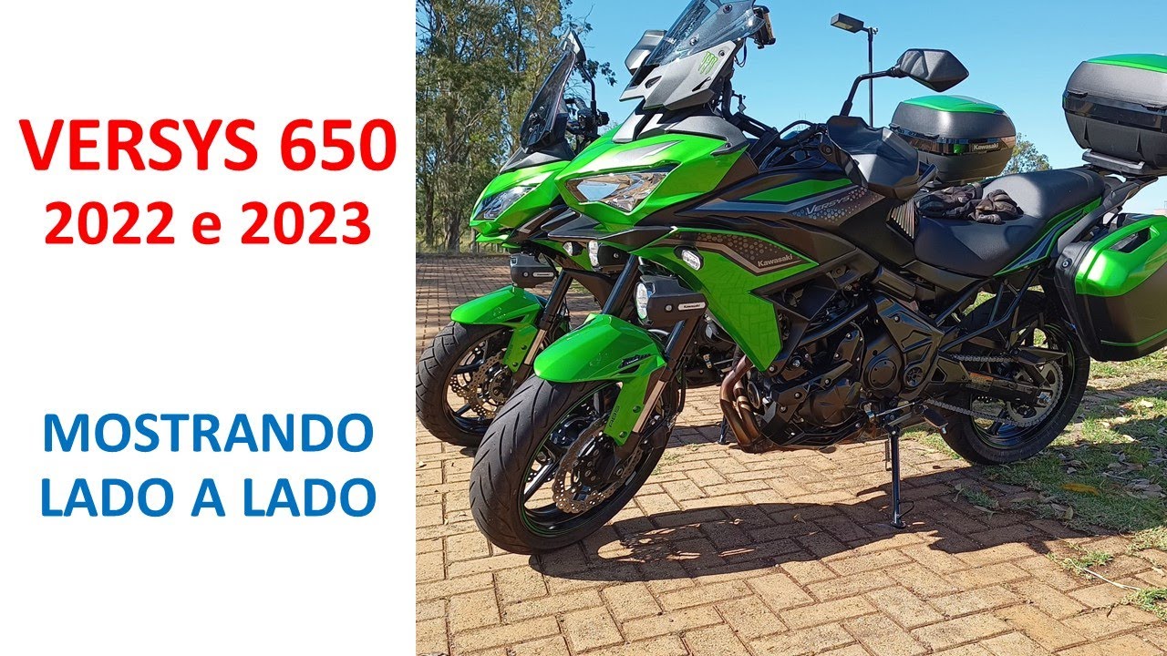 VERSYS 650 2022 e 2023 - MOSTRANDO LADO A LADO