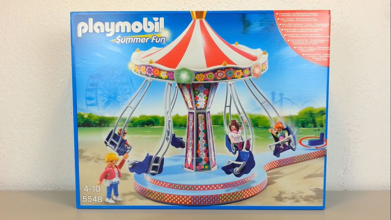 Playmobil Kettenkarussell 5548 auspacken mit Elektroantrieb Beleuchtung seratus1
