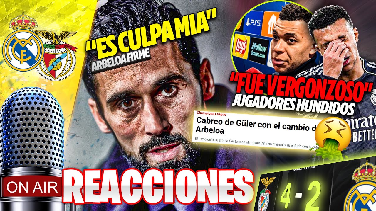 DAN LA CARA ¡MBAPPE Y BELLINGHAM MUY CRITICOS! Y AVERGONZADO 🚨 ARBELOA SE ECHA LA CULPA OTRA VEZ