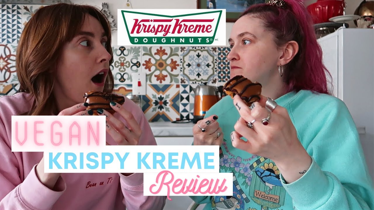 Taste testing the new vegan Krispy Kreme doughnuts | vegan food review | veganuary