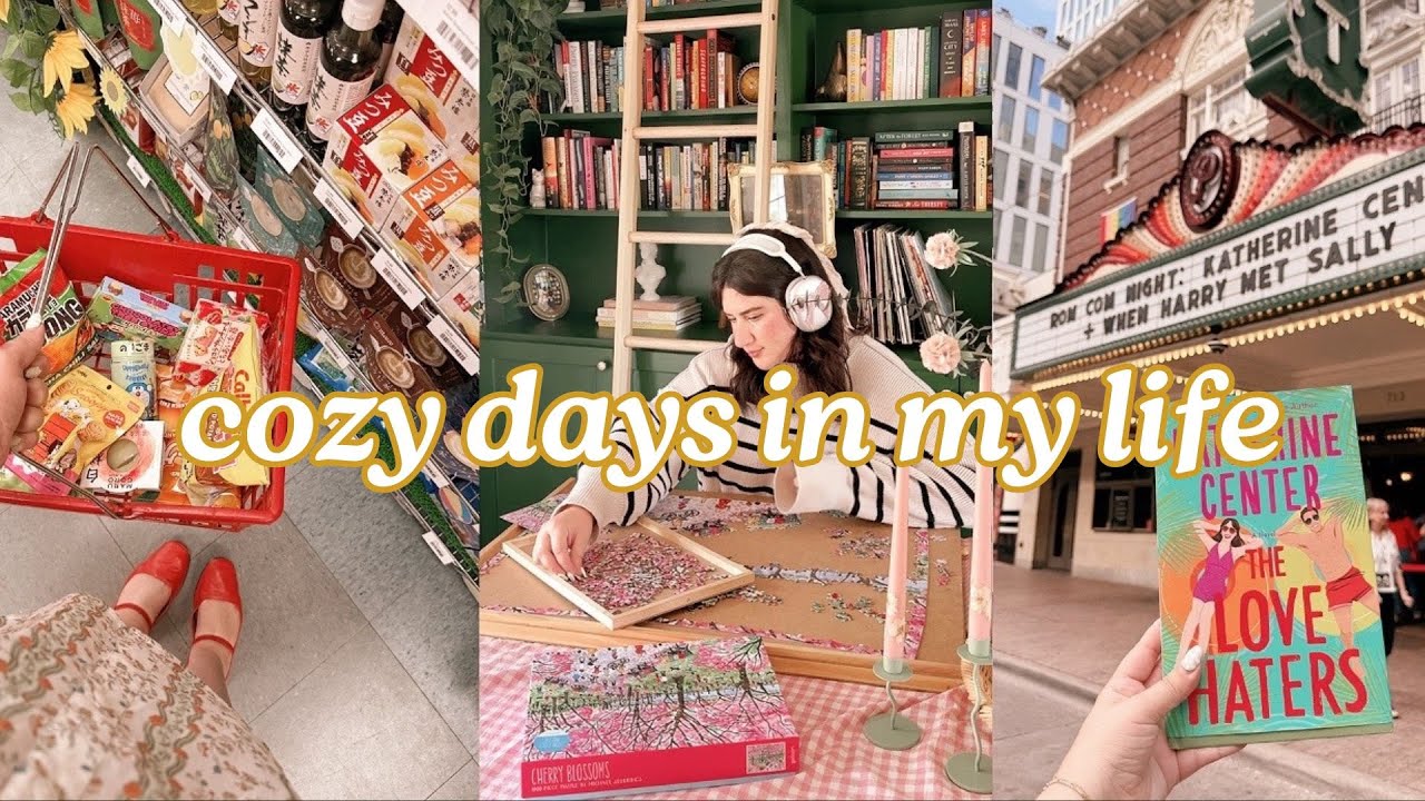 Cozy Days In My Life 🌸☕️ hobbies + work days + reading + date night + outings!