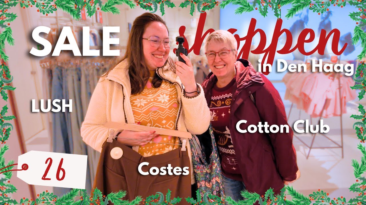 (LUSH) sale shoppen in Den Haag met mama 🛍️✨ (+ shoplog) & 2e Kerstdag vieren 🎄 / Vlogmas 26