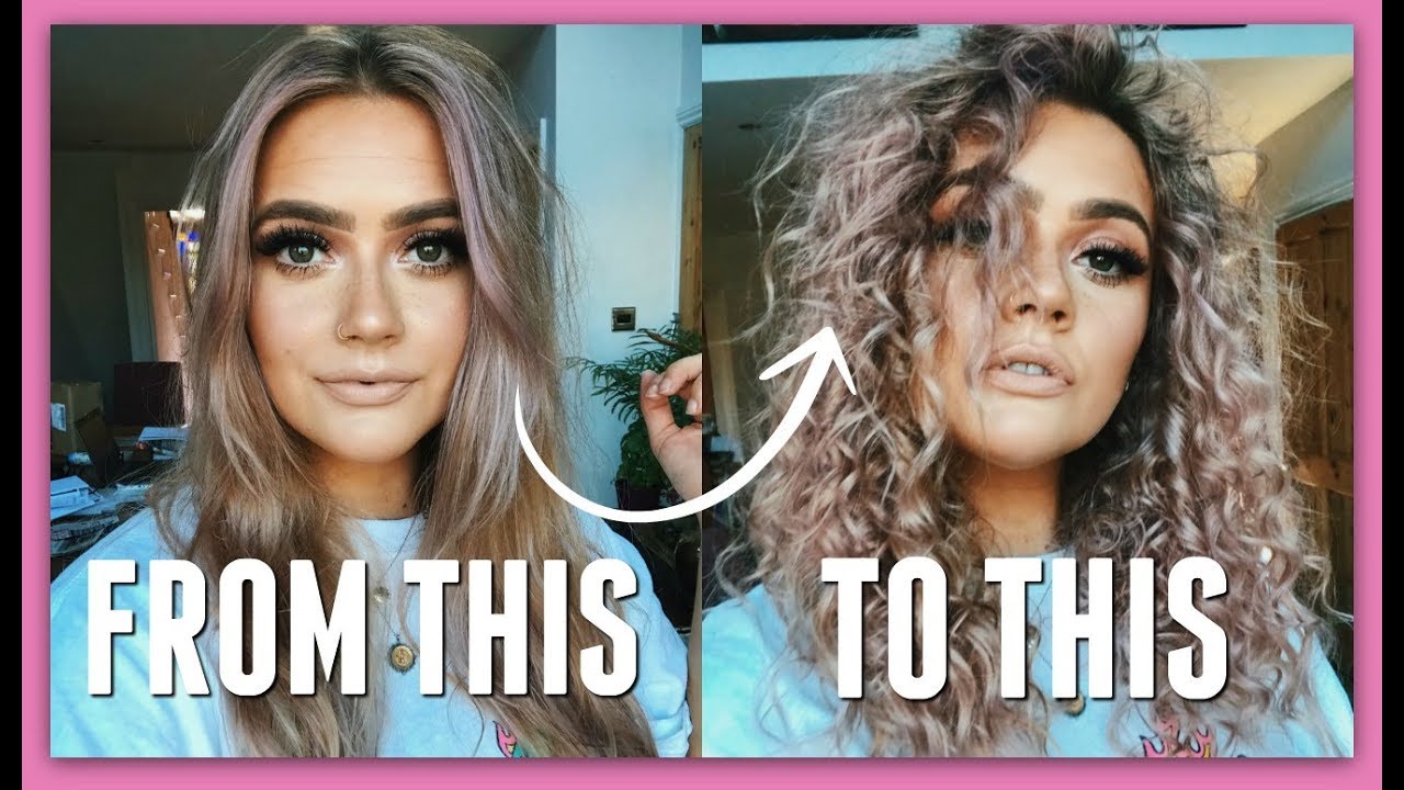 HOW I STYLE MY CURLY HAIR | EASY STRAIGHT TO CURLY TRANSFORMATION | EmmasRectangle