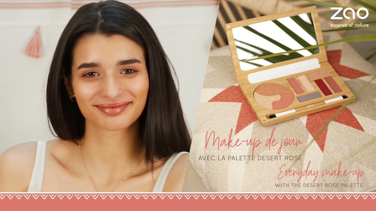 Tuto Make-up de jour Palette desert rose Zao