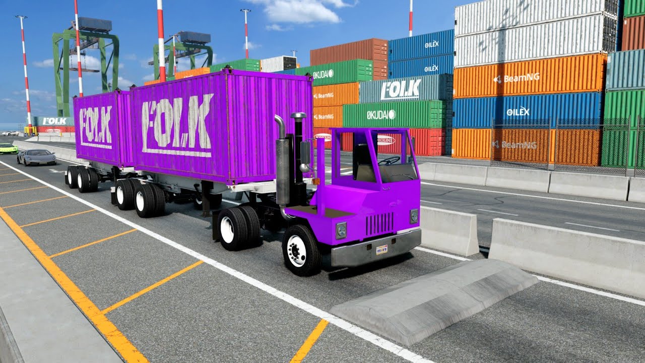 Trucks And Cars vs Speedbumps🚚🚗 #38 - Beamng.drive