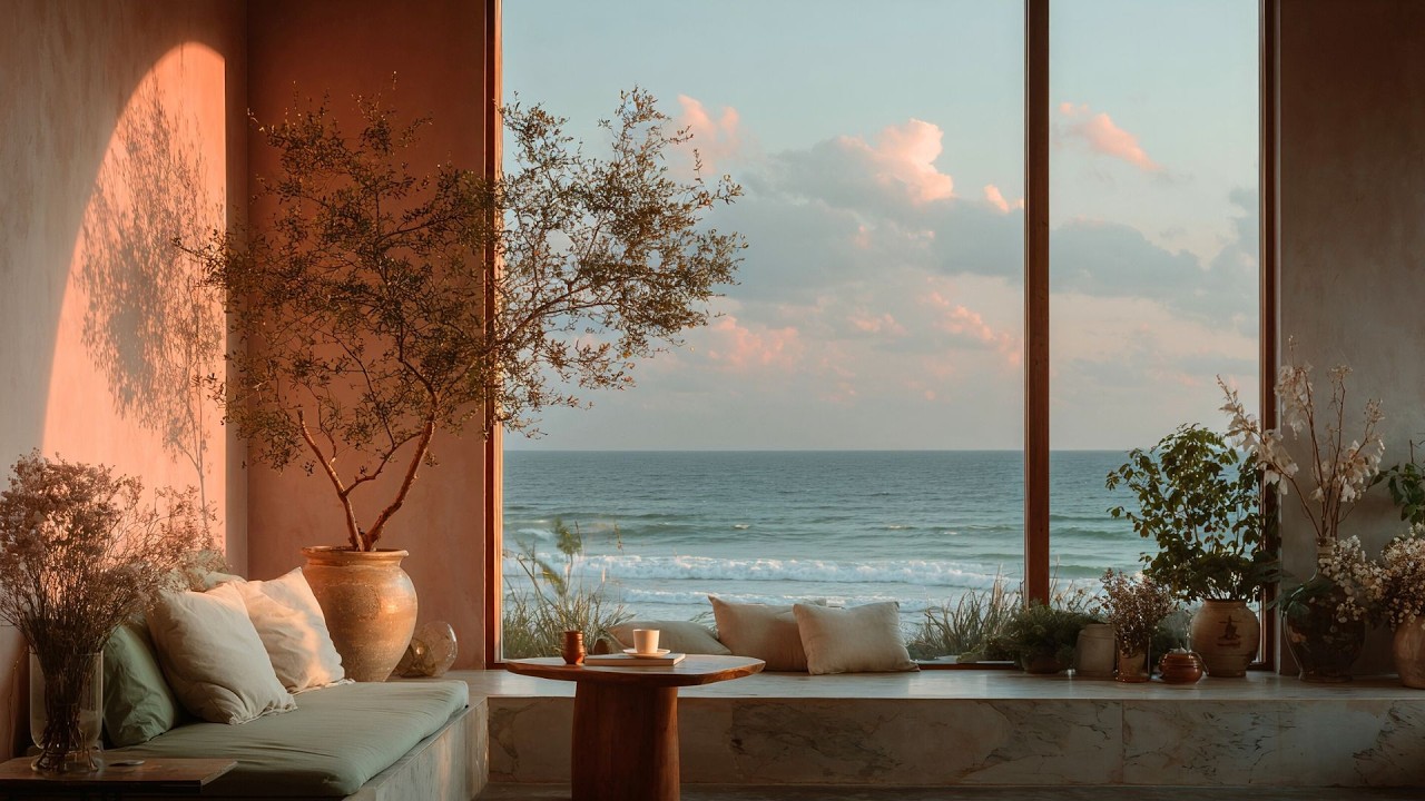 Sunset Cafe Jazz ☕ Calm Piano for Study | Relaxing Cafe Background Music
