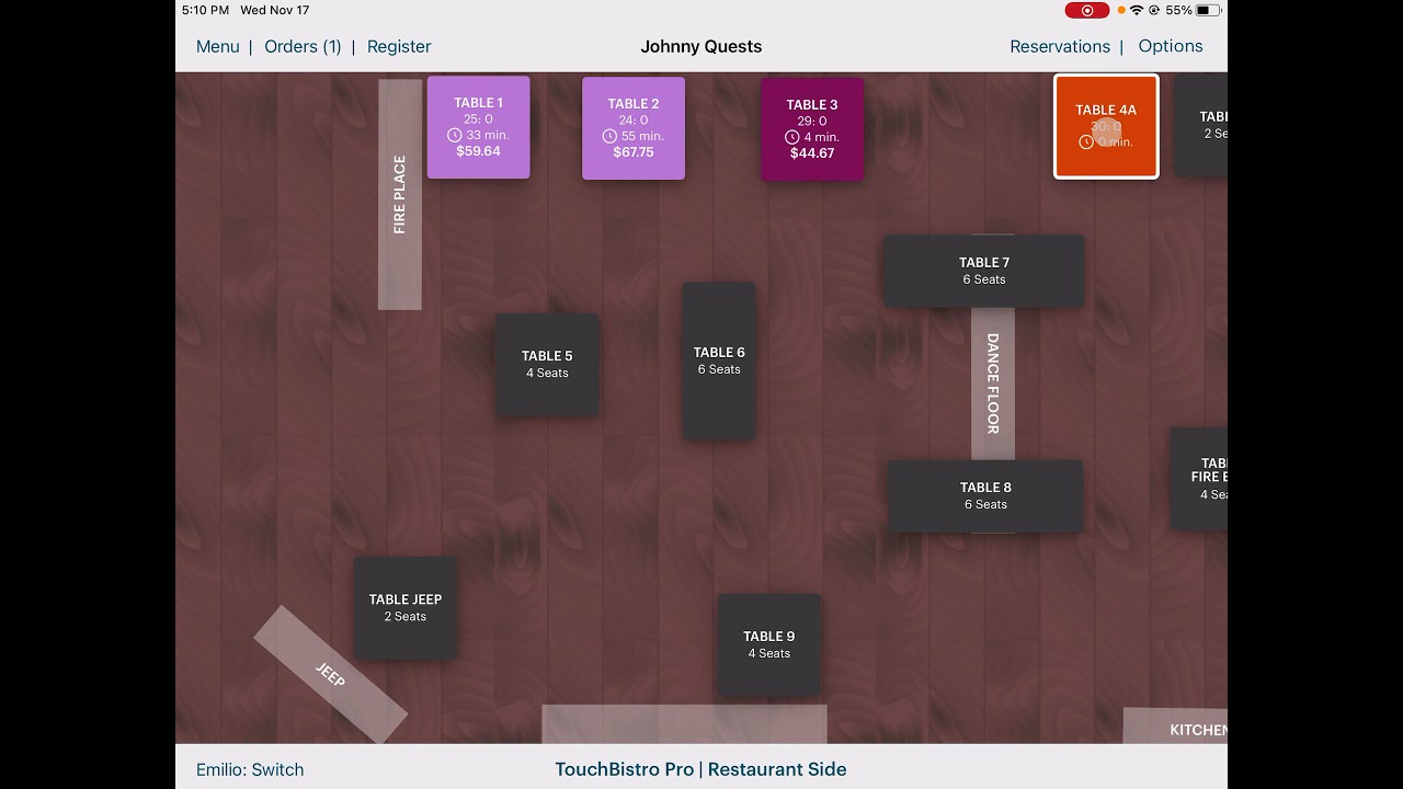 TouchBistro - Opening & Closing a Table