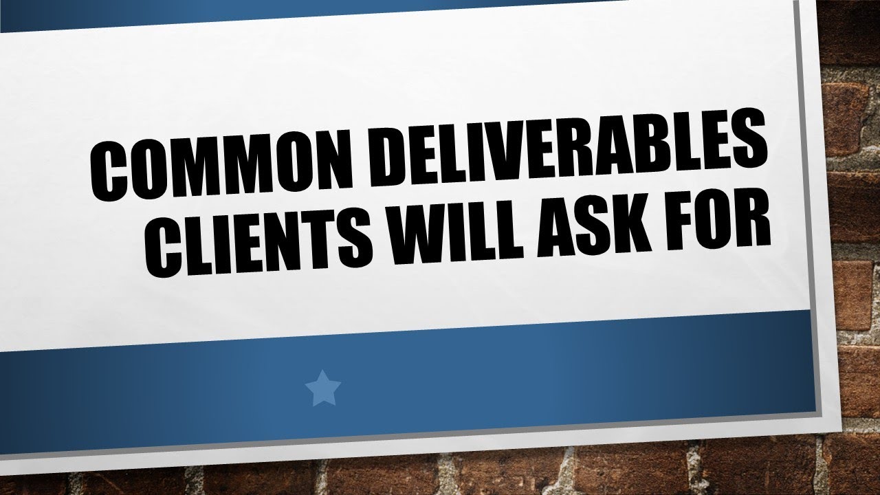 Common Instructional Design Deliverables