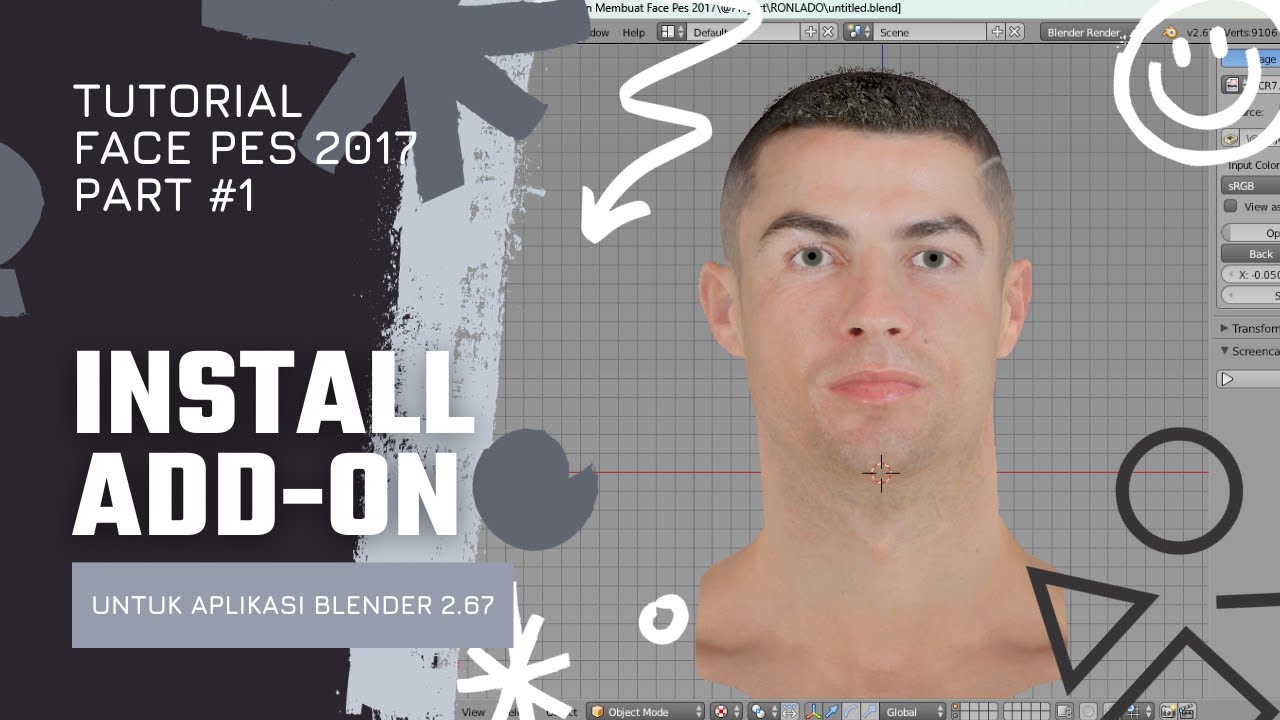 CARA MEMBUAT FACE PES 2017 [PEMULA] - PART #1