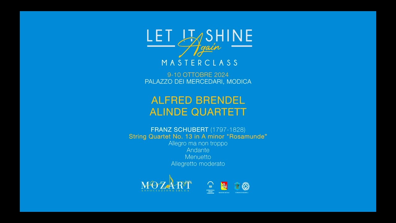 ALFRED BRENDEL Masterclass -  F. Schubert String Quartet No. 13 in A minor Rosamunde