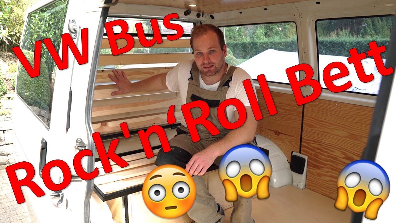 Klappbares Bett für VW BUS selbst bauen / F.03 #Vanlife #Klappbett / T4 Camper Umbau