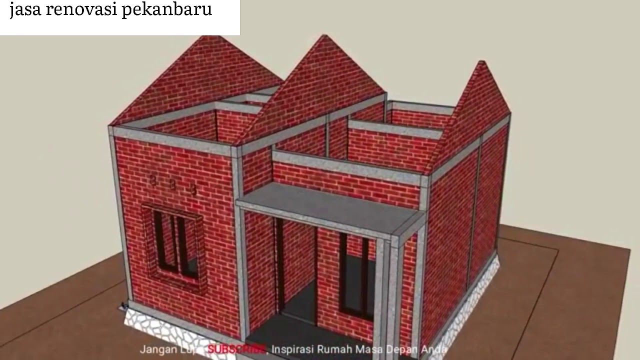 Cara buat rumah 6x6 ilustrasi