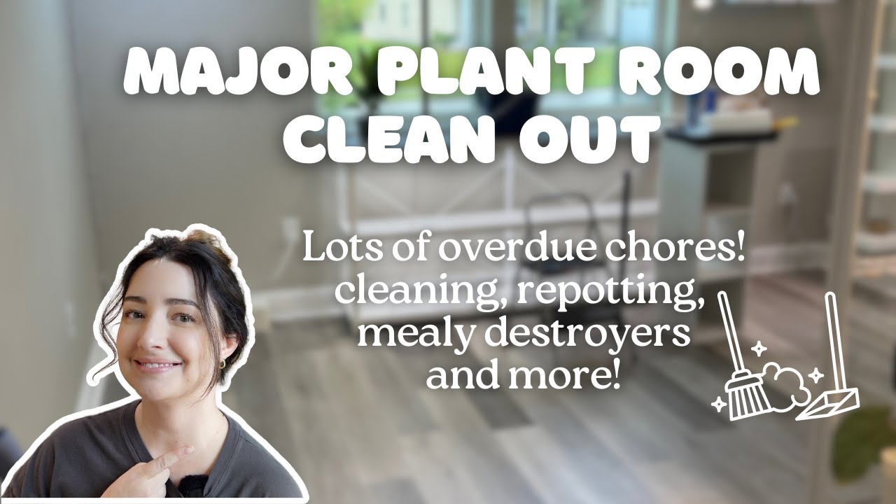 A Week Full of Plant Chores! Complete Plant Room Clean Out 🧹🫧