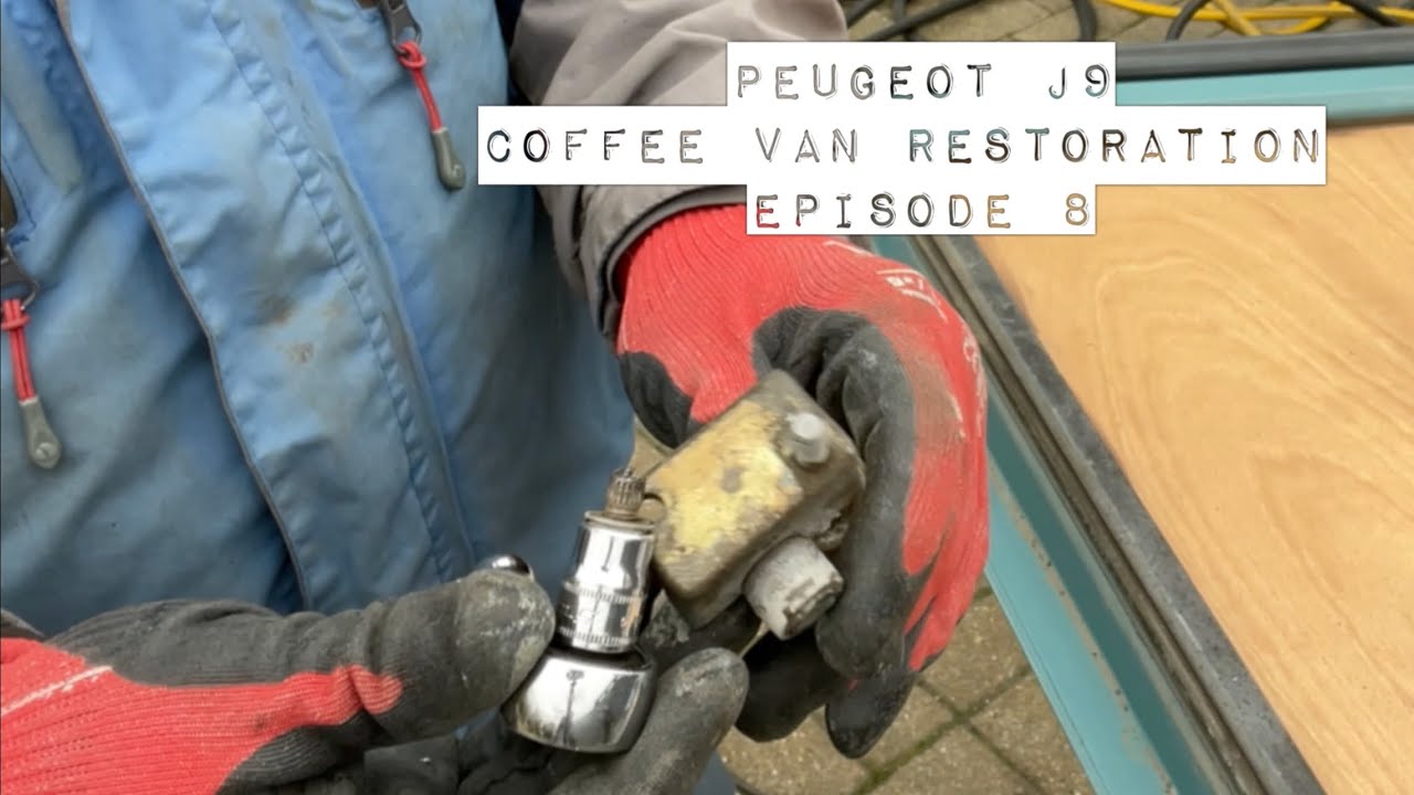 Peugeot J9 Coffee Van Restoration episode 8, Create a Spray Booth at Home, Remove Side Door & Paint.