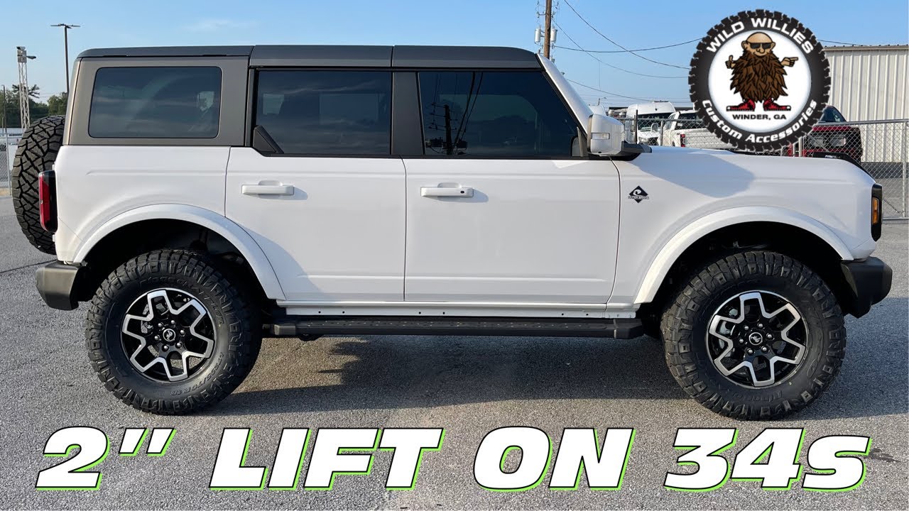 Ford Bronco Outer Banks Apex Edition 2 дюйма с лифтом на 34-дюймовых дисках 2021 года для обзора ...
