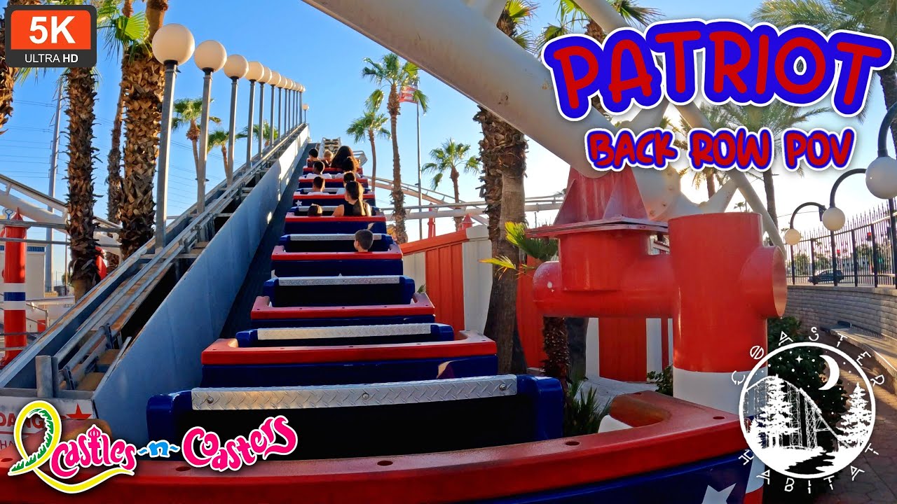 Patriot Back Row On Ride POV 5K 60FPS | Rare Hopkins MFG Family Coaster | Castles N Coasters Pheonix
