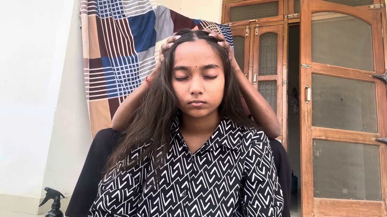 ASMR Full Sleep 😴 Massage Head oil massage 💆&zwj;♀️ and back neck massage heking hair cracking