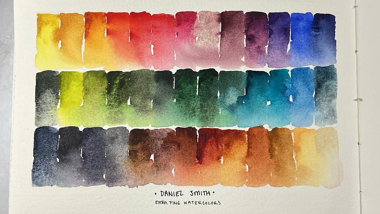 Daniel Smith Watercolor Palette | Swatch and Paint