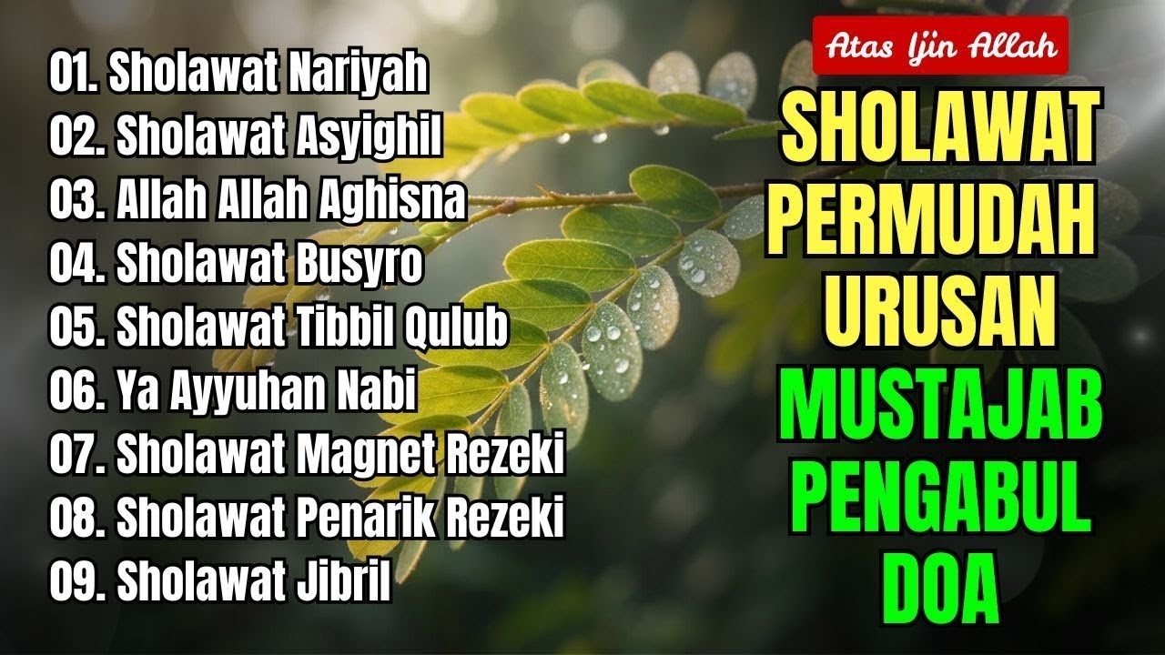 SHOLAWAT PENARIK REZEKI PALING DAHSYAT, Sholawat Nabi Muhammad SAW, SALAWAT JIBRIL PALING MERDU