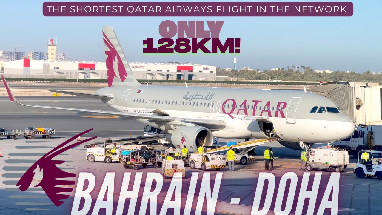 The Shortest Qatar Airways Flight : 30 Minutes! | Qatar Airways Economy Class | Trip Report