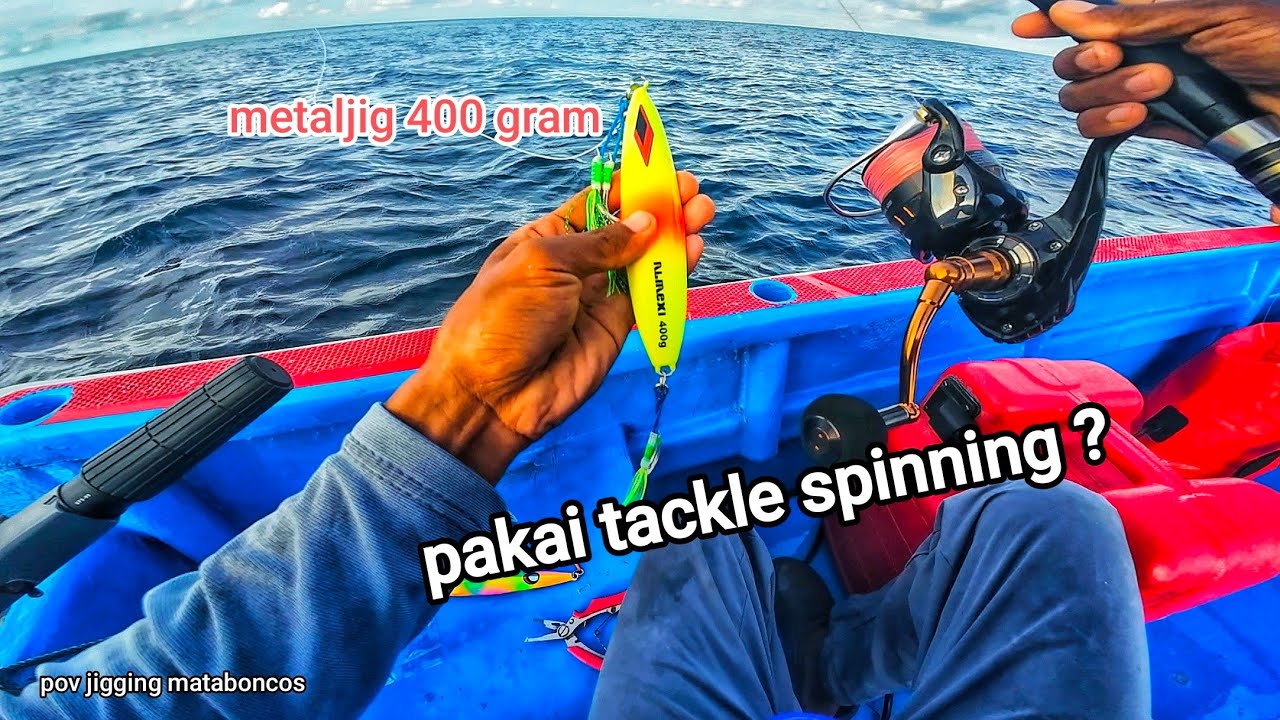 Jigging kedalaman 200m+ nekat pakai tackle spinning , tangan tambah berotot