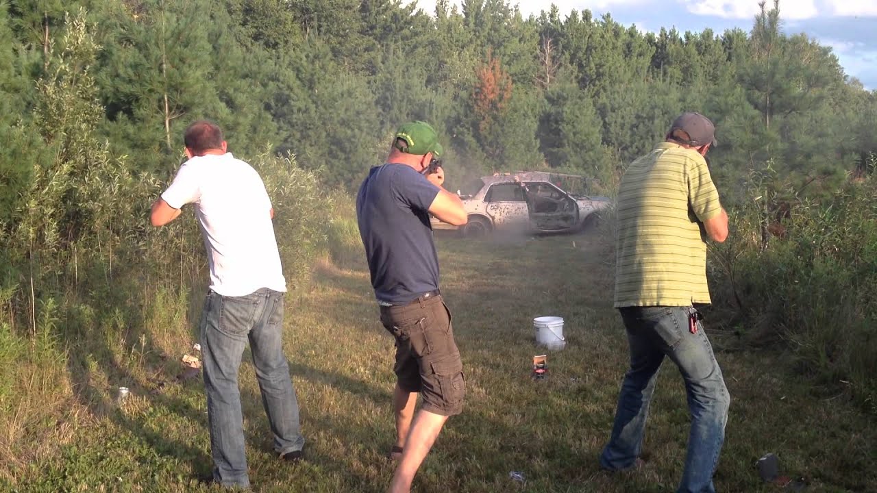AK-47 / VZ-58 / AR-15 vs Shot up car
