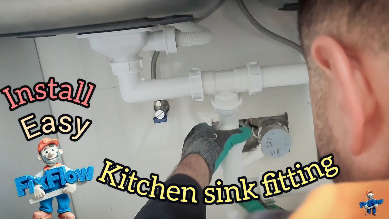 How to install sink faucet drain siphon sink fitting in kitchen #howto #diy #plumbing #sink #plumber