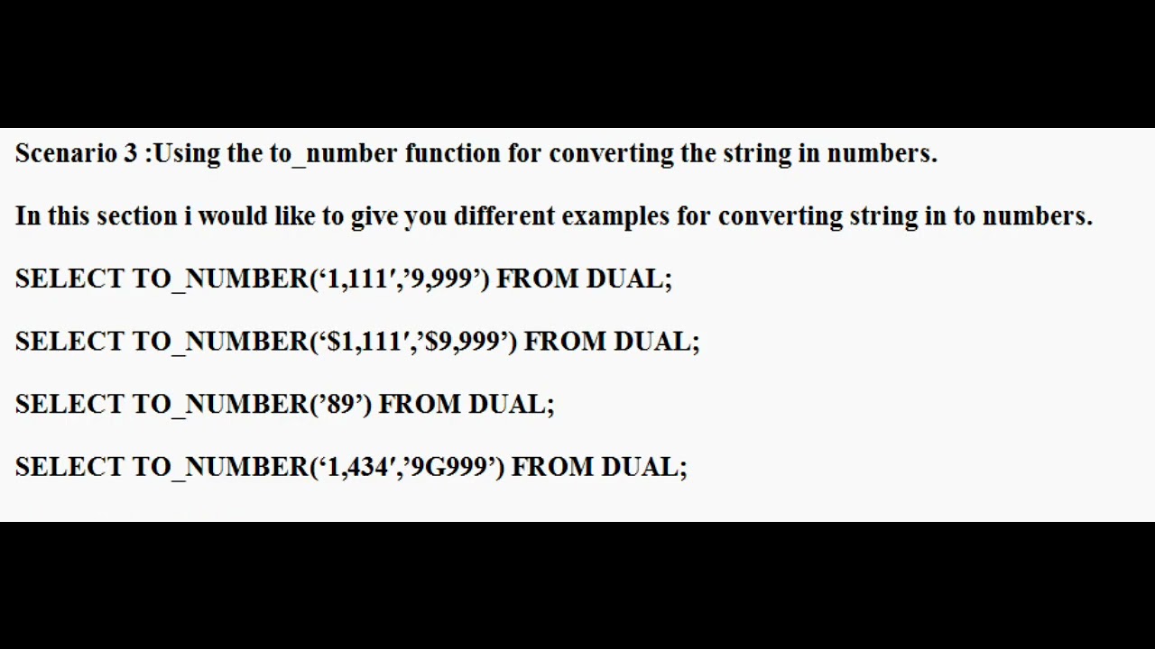 SQL Conversion Functions|TO_CHAR|TO_DATE|TO_NUMBER|Conversion Functions
