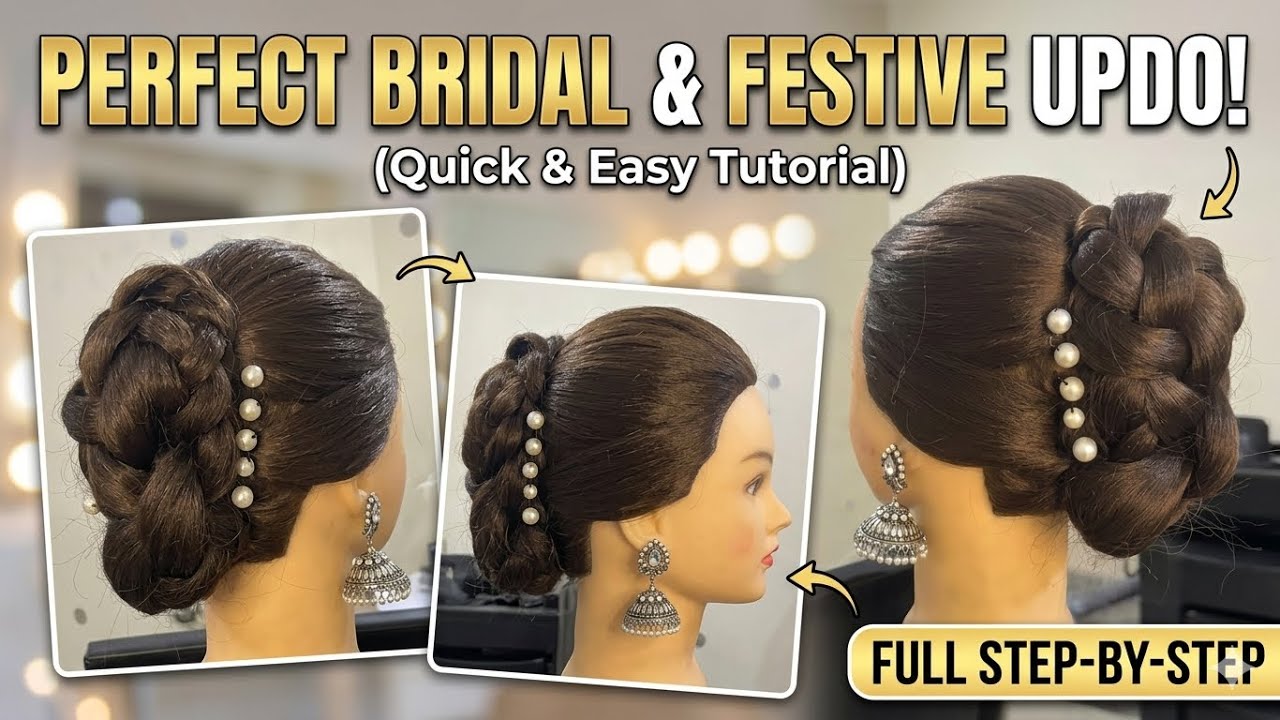 Most Beautiful Braided Juda for Brides | Stunning Wedding Bun Tutorial 