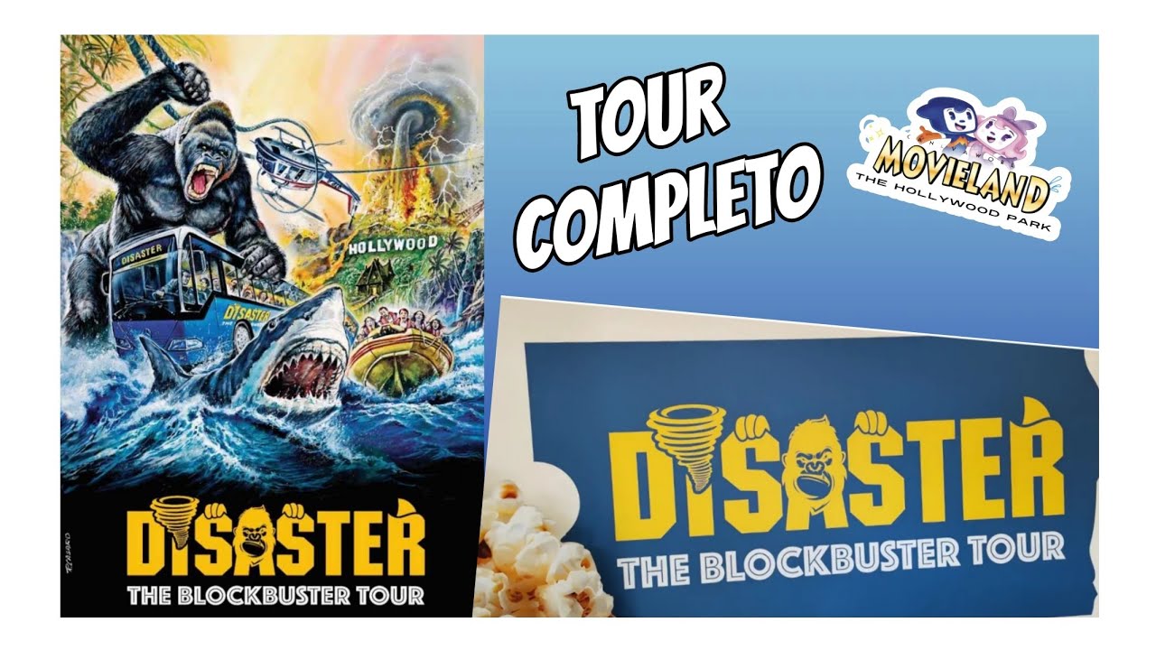 Disaster : The Blockbuster Tour - Movieland 🎢 - Complete attraction 🚍 #coaster #themepark