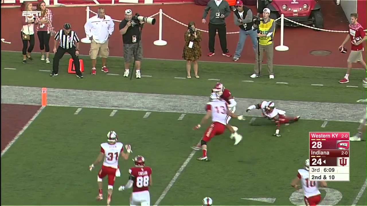 Simmie Cobbs Spin Move for 23-Yard Touchdown vs. Western Kentucky